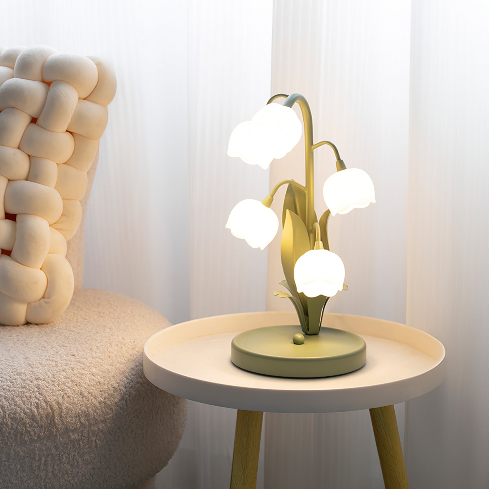 Bell Orchid Table Lamp | Table Lamps for Living Room | Desk Lamp | Bedroom Lamps | Table Lamps for Bedroom | Indoor Lighting – Wishly 2