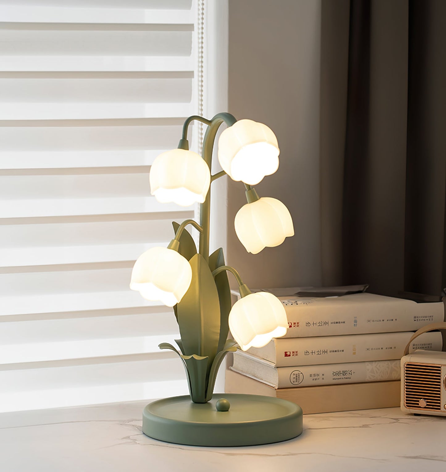 Bell Orchid Table Lamp | Table Lamps for Living Room | Desk Lamp | Bedroom Lamps | Table Lamps for Bedroom | Indoor Lighting – Wishly 3