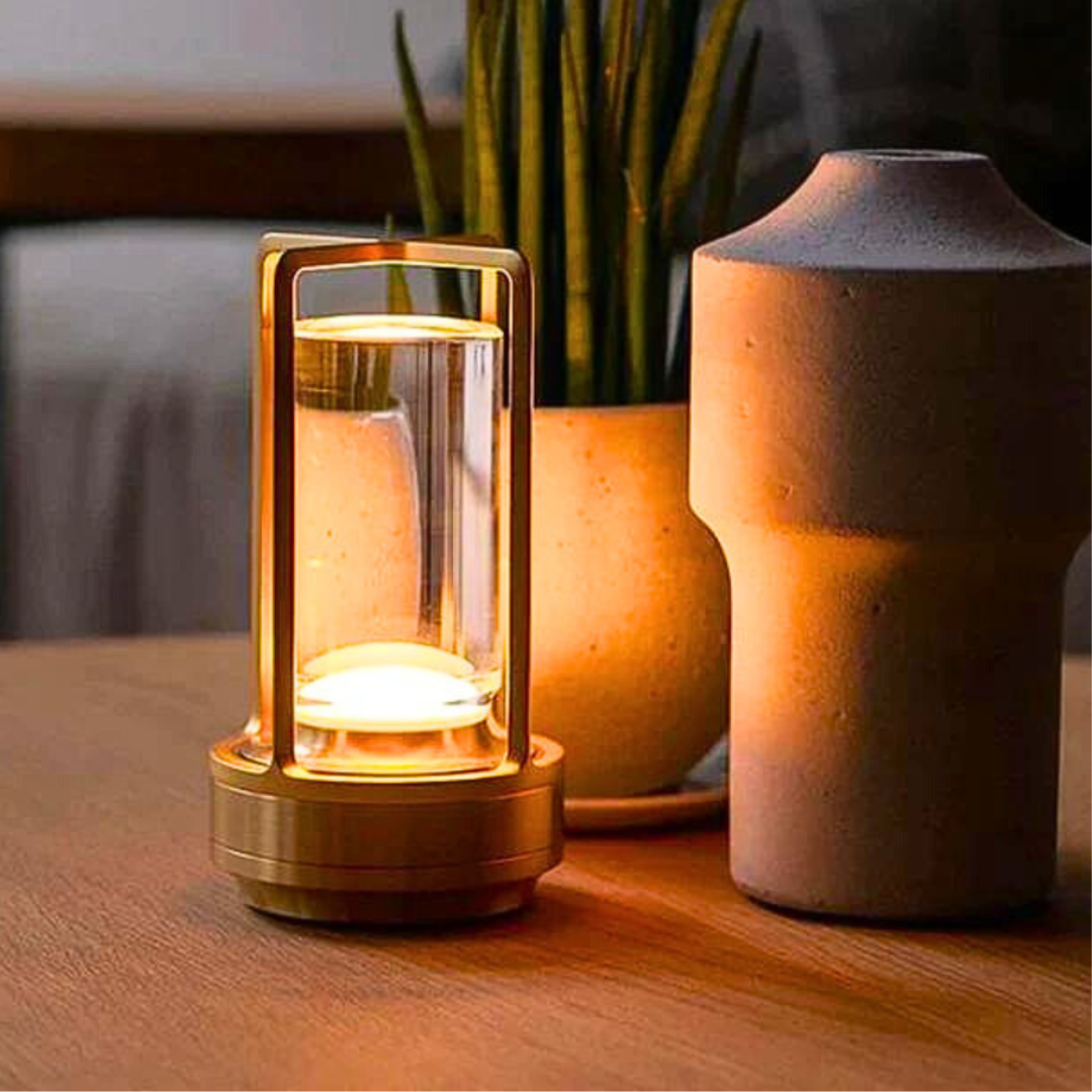 Crala Crystal Lantern Lamp | LED Table Lamps | Touch Control Lamp | Wireless Charging Light | Scandinavian Design | Japanese Minimalism – Wishly 4