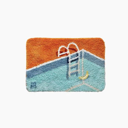 Hand-Crafted Bath Mat | Non Slip Bath Mat | Bath Rugs | Bathroom Mats | Bathroom Rugs | Unique Swimming Pool Design – Wishly 1