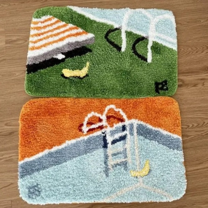 Hand-Crafted Bath Mat | Non Slip Bath Mat | Bath Rugs | Bathroom Mats | Bathroom Rugs | Unique Swimming Pool Design – Wishly 6