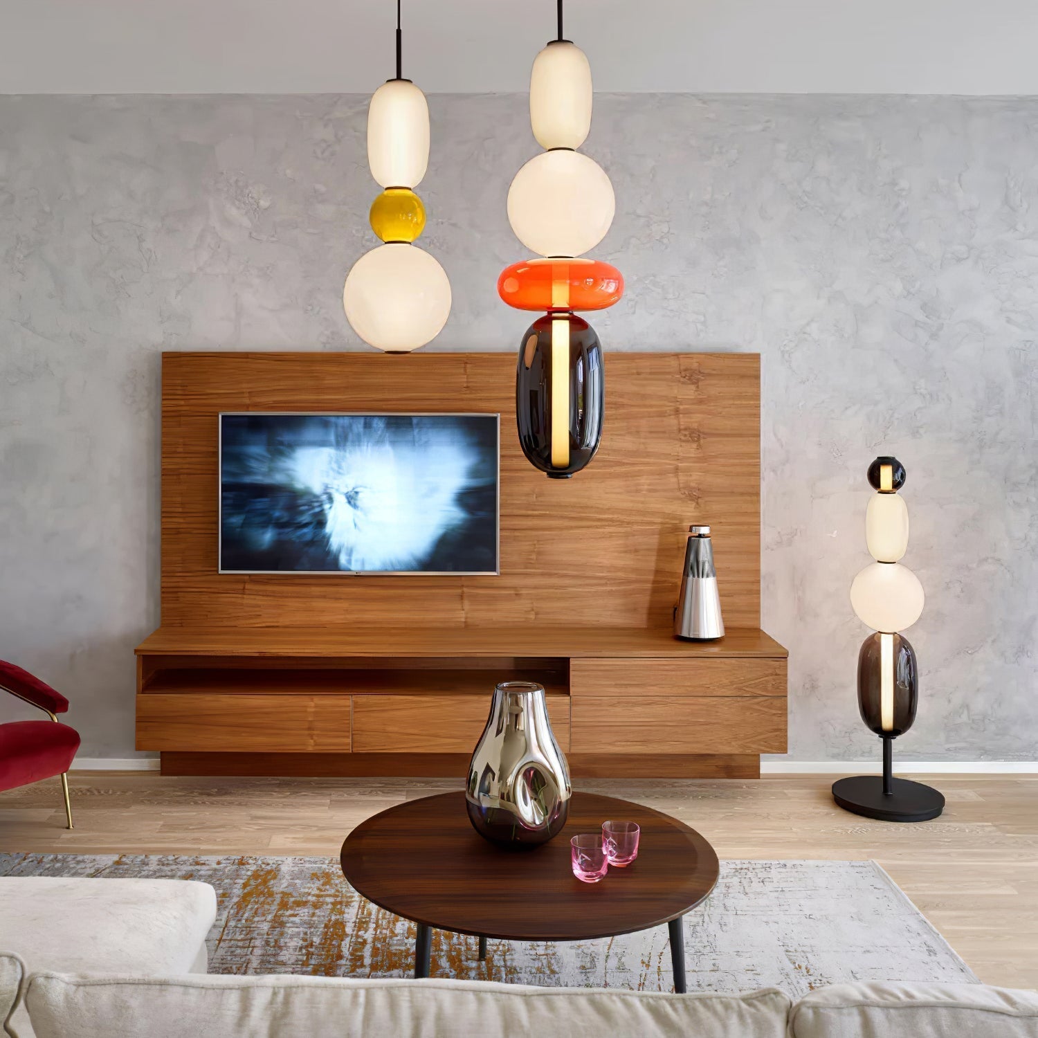 Pebbles Pendant Light | Kitchen Pendant Lighting | Glass Pendant Lights | Adjustable Pendant Light | Modern Indoor Lighting – Wishly 3