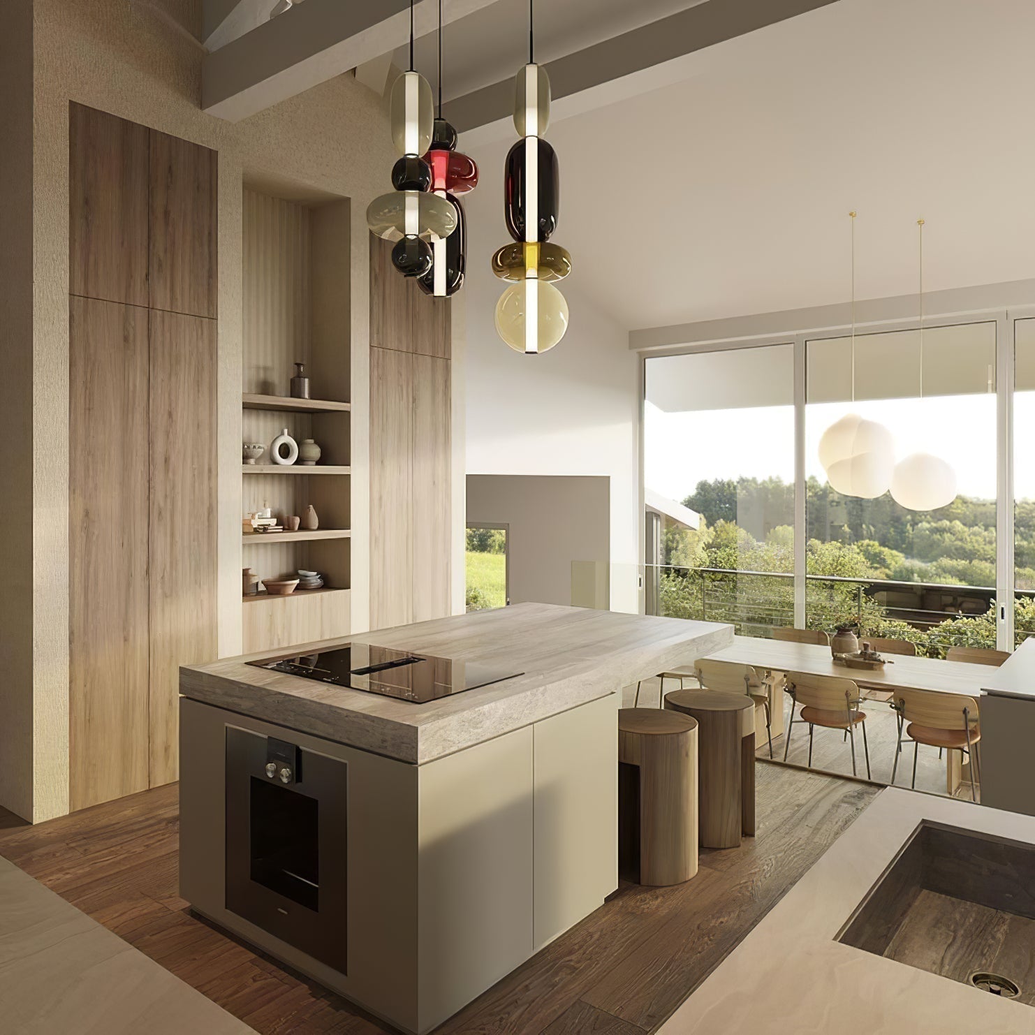 Pebbles Pendant Light | Kitchen Pendant Lighting | Glass Pendant Lights | Adjustable Pendant Light | Modern Indoor Lighting – Wishly 5