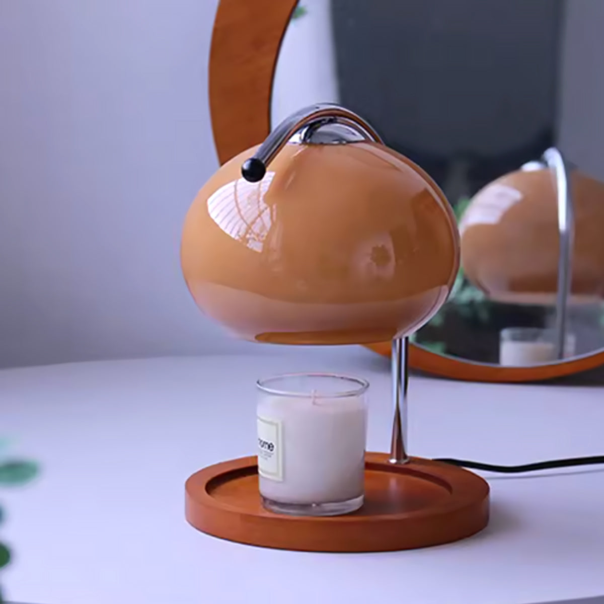 Retro Glass Candle Warmer Lamp | Dimmable Table Lamp | Home Decor Lighting | Cozy Ambiance | Stylish Candle Warmer | 10W Power – Wishly 5