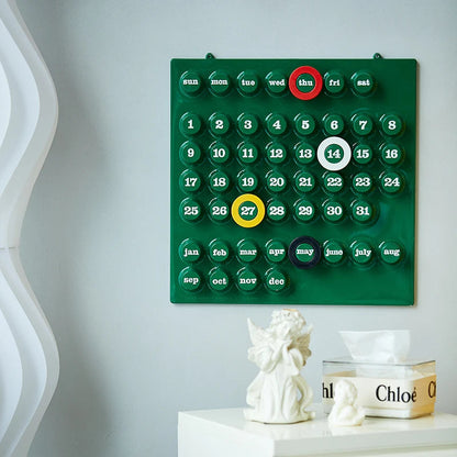 Retro Ring A Date Wall Mounted Calendar | Wall Calendar | Easy Date Marking | Stylish Home Decor | Functional Organizer | Unique Design – Wishly 2