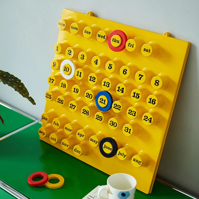 Retro Ring A Date Wall Mounted Calendar | Wall Calendar | Easy Date Marking | Stylish Home Decor | Functional Organizer | Unique Design – Wishly 3