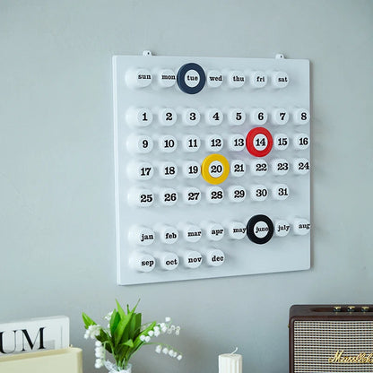 Retro Ring A Date Wall Mounted Calendar | Wall Calendar | Easy Date Marking | Stylish Home Decor | Functional Organizer | Unique Design – Wishly 4
