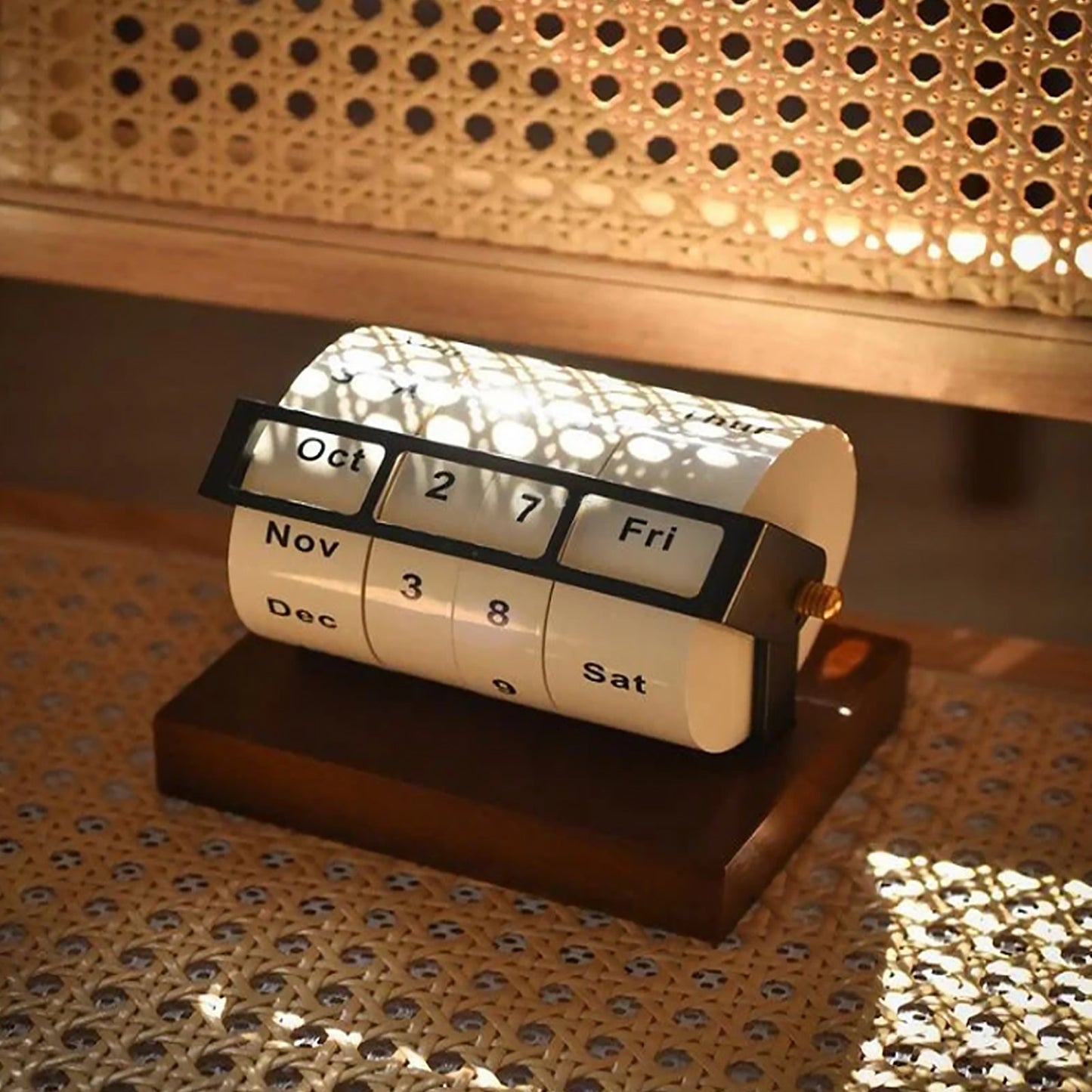 Rotating Wheel Retro Wooden Calendar | Wooden Calendar | Wooden Perpetual Calendar | Wooden Changeable Calendar | Date Tracker | Home Decor – Wishly 4